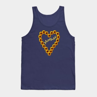 Mothers Day Sunflower Love Heart for Mother Tank Top